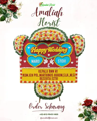 Karangan Papan Bunga Pernikahan di Sekarpuro
